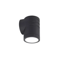 Ansell LED Vägglampa Reef Svart 5W 425lm 90D - 830-840-860 CCT | IP65 - Upp och ner - Utomhus