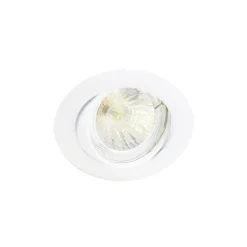 Any Lamp Infälld Spot Cirkulär Lutningsbar Vit | Utskärning 75mm - GU5.3 Sockel