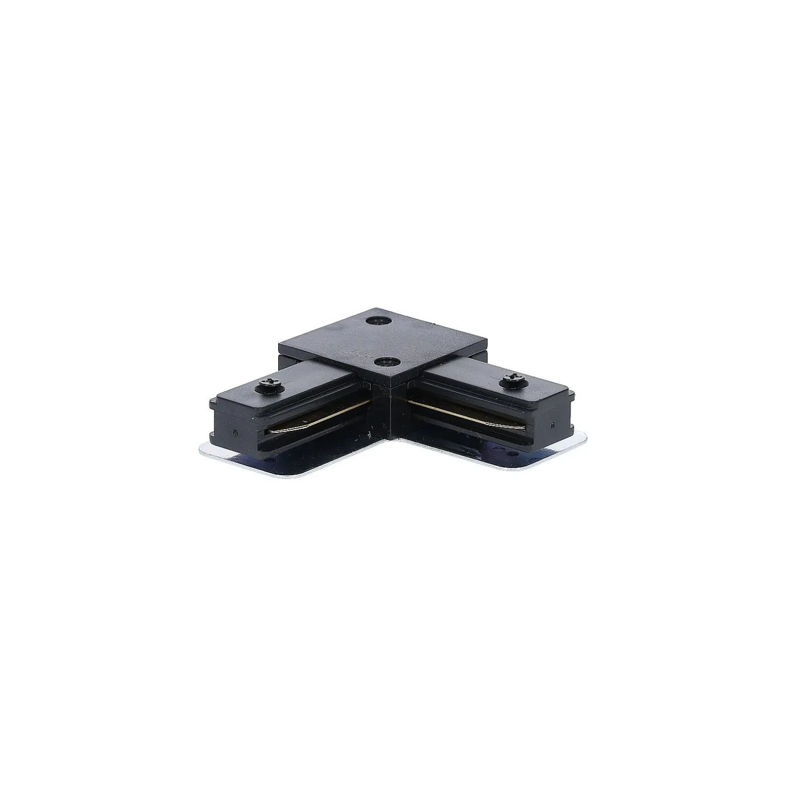 Bright Choice Komplett set 1-Fas Rail L 1 x 2 Meter Svart | incl. 7x Spot + GU10 2700K 3W Dimbar + Ändkåpa, Strömkontakt och L -Anslutningsstycke