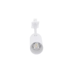 Bright Choice Komplett set 1-Fas Rail L 1 x 1 Meter Vit | incl. 6x Spot + GU10 2700K 3W Dimbar + 1 x 1 Meter Ändkåpa, Strömkontakt och L -Anslutningsstycke