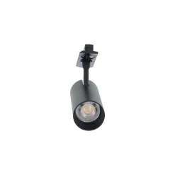 Bright Choice Komplett set 1-Fas Rail L 1 x 1 Meter Svart | incl. 4x Spot + GU10 2700K 3W Dimbar + Ändkåpa, Strömkontakt och L -Anslutningsstycke