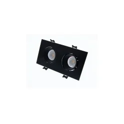 Bright Choice Spot Duo Svart | Utskärning 155x75mm - IP22 - GU10 Fitting