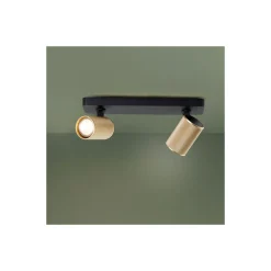 Brilliant Marty Taklampa Aluminium Sandig Svart Guld 10W 700lm - 830 Varm Vit | Inkl. 2x GU10