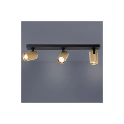 Brilliant Marty Taklampa Aluminium Sandig Svart Guld 15W 1050lm - 830 Varm Vit | Inkl. 3x GU10
