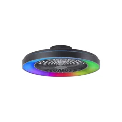 Brilliant Mazzaro Takfläkt Plast Svart 54W 6800lm - 830-865 CCT+RGB | 576 - Fjärrkontroll Dimbar
