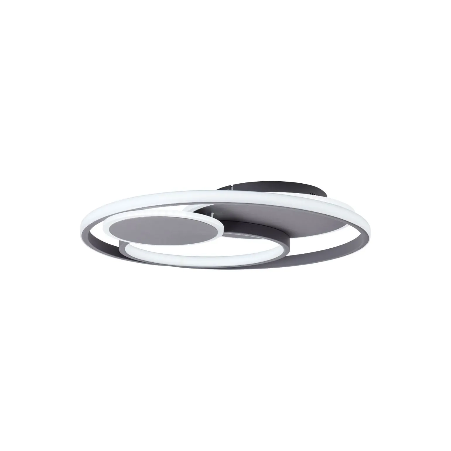 Brilliant Runda Taklampa Metall Silicone Grå 45W 5200lm - 830-865 CCT | 500mm - Fjärrkontroll Dimbar