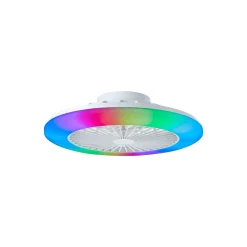 Brilliant Salerno Takfläkt Plast Metall Vit 36W 4700lm - 830-865 CCT+RGB | 485mm - Fjärrkontroll Dimbar