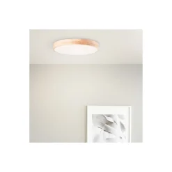 Brilliant Slimline Taklampa Metall Trä Plast Trä Vit 34W 3800lm - 830-865 CCT | 500mm - Fjärrkontroll Dimbar