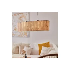 Brilliant Wimea Pendellampa Metall Svart Beige | Passande för 2x E27