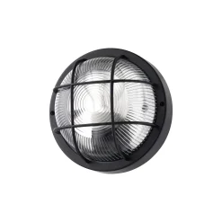 D'Lite Vägglampa Ecco Svart Runda | IP54 - Passande för 1x E27