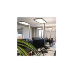 Dotlux LED Golvlampa Studio Butler Silver 80W 8800lm - 840 Kallvit | UGR <19 - 1-10V Dimbar - Rörelsesensor