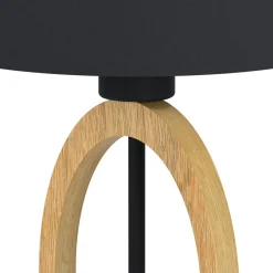 Eglo Bordslampa Basildon 1 Stål Svart Trä | Passande För 1x E27