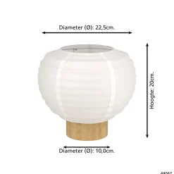 Eglo Bordslampa Summerhill Trä Stål Brun | Passande För 1x E27