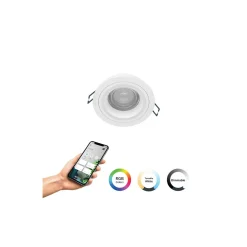Eglo Connect.Z Smart Infälld Spot Carosso-Z Aluminium Vit 4.7W 345lm - 827-865 Justerbar Vit + RGB | Dimbar
