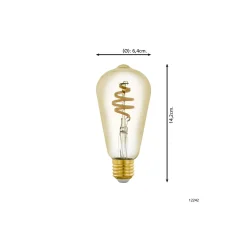 Eglo Connect.Z Smart LED Edison E27 Filament Ambar 4.9W 360lm - 827-865 Justerbar Vit | Dimbar - Ersättare 25W