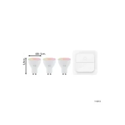 Eglo Connect.Z Smart LED Spot GU10 PAR16 14.7W 345lm 45D - 827-865 Justerbar Vit + RGB | Dimbar - Ersättare 50W