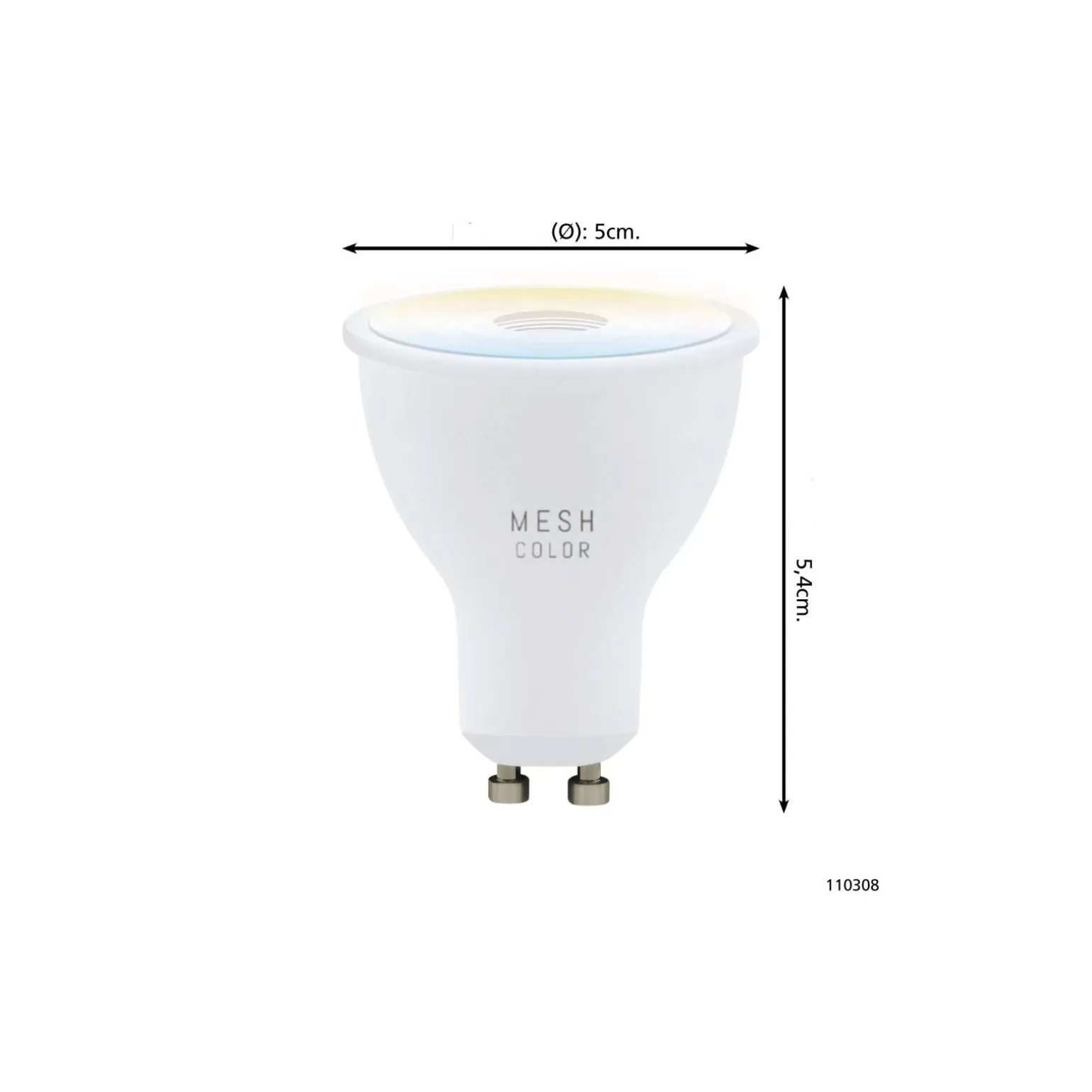 Eglo Connect.Z Smart LED Spot GU10 PAR16 4.9W 400lm 42D - 827-865 Justerbar Vit | Dimbar - Ersättare 57W