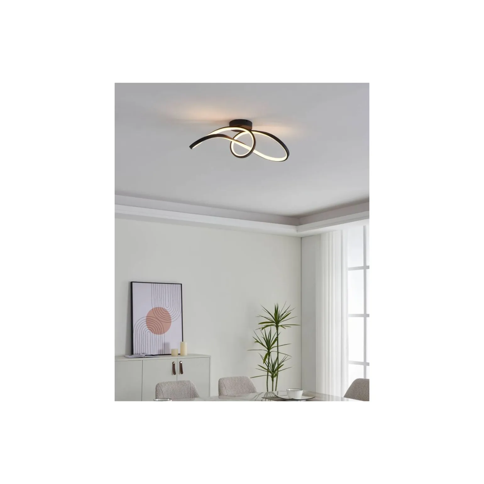 Eglo Connect.Z Smart Taklampa Calarossa-Z Stål Svart 22W 2500lm - 827-865 Justerbar Vit + RGB | Dimbar