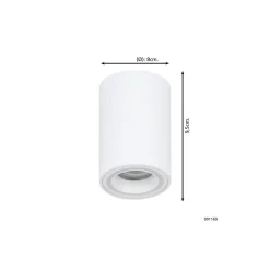 Eglo Connect.Z Smart Tak Spot Carosso-Z Aluminium Vit 4.9W 345lm - 827-865 Justerbar Vit + RGB | Dimbar - Passande för GU10
