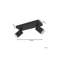 Eglo Connect.Z Smart Tak Spot Melitello-Z Stål Svart 7.4W 1100lm - 827-865 Justerbar Vit + RGB | Dimbar