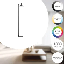 Eglo Golvlampa Conomavilla-Z Stål Svart 7W 1000lm - 827-865 Justerbar Vit | Dimbar
