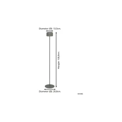 Eglo Golvlampa Roccanova-L Solar Stål Grön 2W 270lm - 830 Varm Vit | IP44 - Touchdimmerbar - USB-C