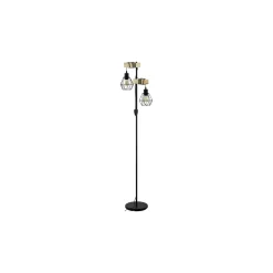 Eglo Golvlampa Townshend 5 Stål Trä Svart | IP20 - Passande för 2x E27