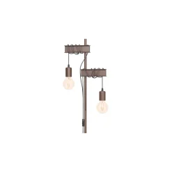 Eglo Golvlampa Townshend 4 Stål Brun Svart | IP20 - Passande för 2x E27