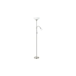 Eglo Golvlampa Up 2 Stål Satin Nickel | IP20 - Passande för 1x E27