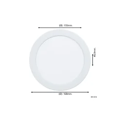 Eglo Infälld Spot Badrumsbelysning Fueva 6 Plast Vit 10.5W 1200lm - 827-840-865 CCT