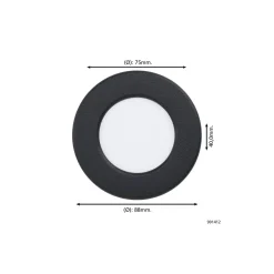 Eglo Infälld Spot Badrumsbelysning Fueva 6 Plast Svart 3.7W 450lm - 827-840-865 CCT