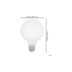 Eglo LED E27 Globe Klar Filament 7.5W 806lm - 830 Varm Vit + RGB | Zigbee Dimbar - Ersättare 60W