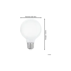Eglo LED E27 Globe Klar Filament 7.5W 806lm - 830 Varm Vit + RGB | Zigbee Dimbar - Ersättare 60W