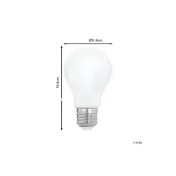 Eglo LED Päron E27 Matt 4.5W 470lm - 830 Varm Vit | Ersättare 40W