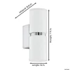 Eglo LED Vägglampa Passa Stål Krom Vit 28W 500lm - 830 Varm Vit | Passande För 2x GU10