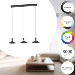 Eglo Pendellampa Conomavilla-Z Stål Svart 7W 1000lm - 827-865 Justerbar Vit | Dimbar