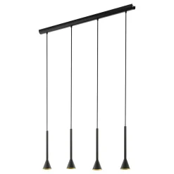 Eglo Pendellampa Cortaderas Stål Svart 4W 400lm - 830 Varm Vit