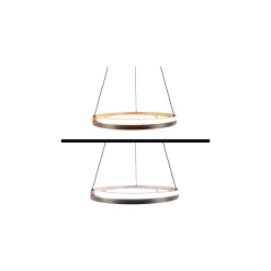Eglo Pendellampa Mezzomonte Aluminium Stål Brons Svart 20W 1600lm - 827-865 Justerbar Vit | IP20 - Dimbar