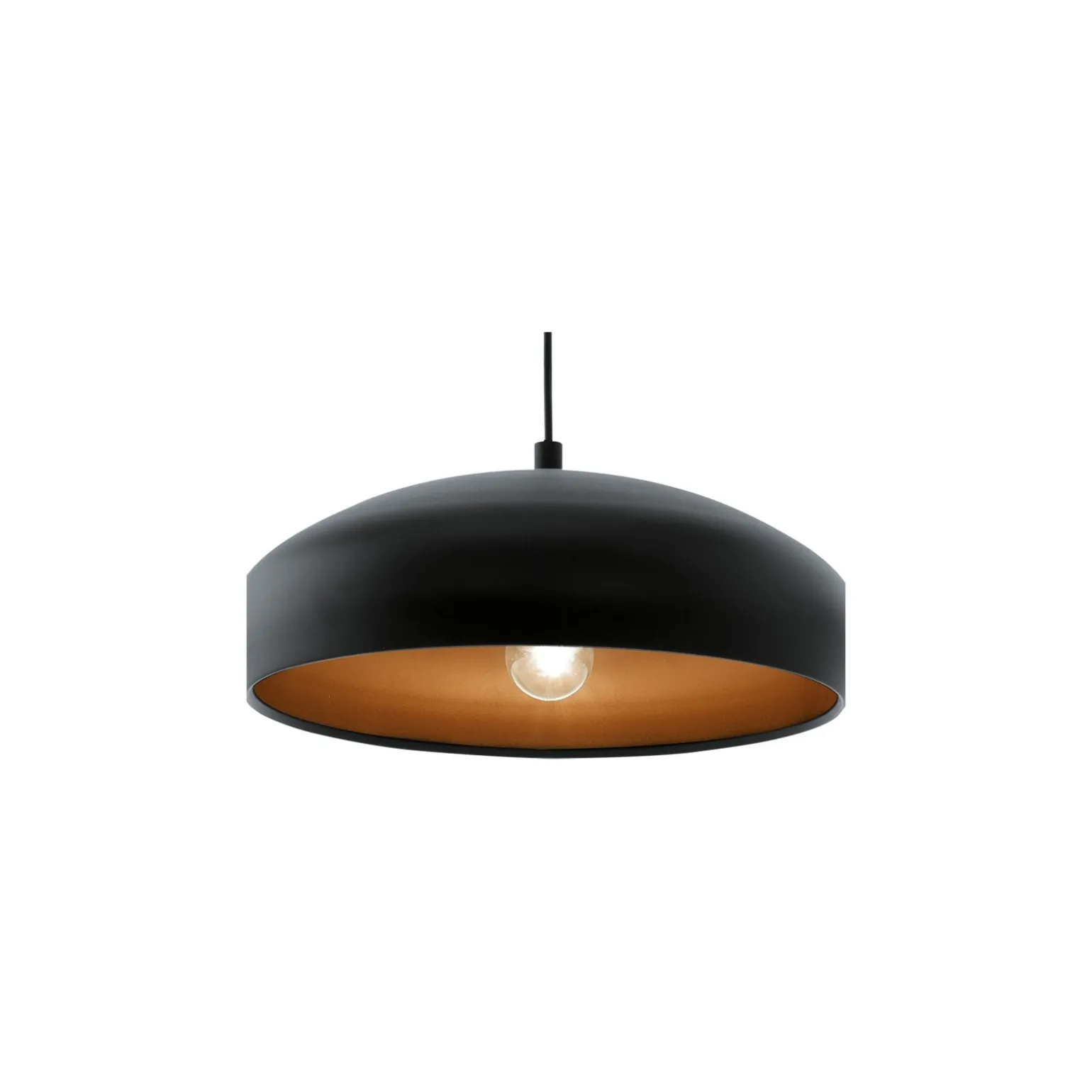 Eglo Pendellampa Moga 1 Stål Svart Koppar | IP20 - Passande för 1x E27