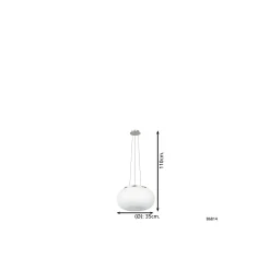 Eglo Pendellampa Optica Stål Satin Nickel | Passande för 2x E27