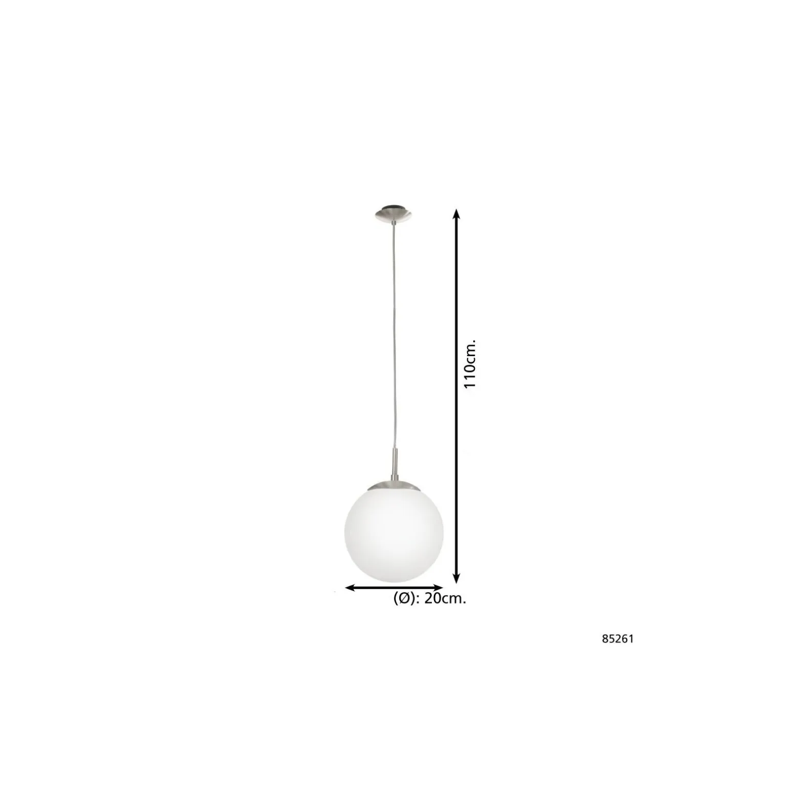 Eglo Pendellampa Rondo Stål Satin Nickel | Passande för E27