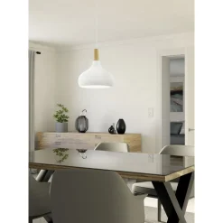 Eglo Pendellampa Sabinar Stål Vit | 280mm - Passande För 1x E27