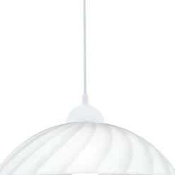 Eglo Pendellampa Vetro Plast Vit | 350mm - Passande För 1x E27