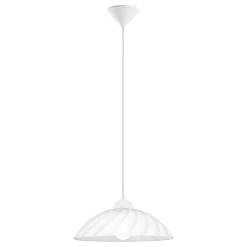 Eglo Pendellampa Vetro Plast Vit | 350mm - Passande För 1x E27
