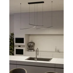 Eglo Pendellampa Villeggi Aluminium Svart 22W 3600lm - 827-865 Justerbar Vit | Dimbar
