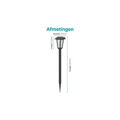 Eglo Spik Ljus Prietta Solar Svart 6W 800lm - 827 Extra Varm Vit | IP44 - Rörelse- och Ljussensor