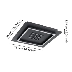 Eglo Taklampa Balazote Stål Svart 245W 4045lm - 827-865 Justerbar Vit | Dimbar