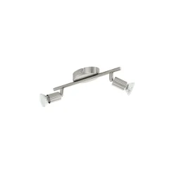 Eglo Taklampa Buzz-LED Stål Satin Nickel 2x2.8W 2x250lm - 830 Varm Vit | IP20 - Inkl. 2x GU10