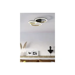 Eglo Taklampa Calliera Stål Svart Guld 20W 2500lm - 840 Kallvit | IP20 - Dimbar