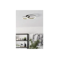 Eglo Taklampa Calliera Stål Svart Guld 12W 1500lm - 840 Kallvit | IP20 - Dimbar
